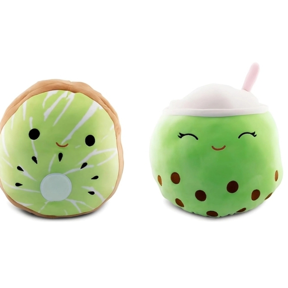 🆕️ Flip A Mallows by Squishmallow 12" Kachina the Kiwi and Sevda the Boba Tea - Picture 2 of 7